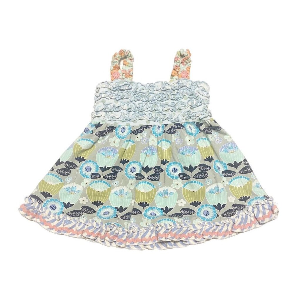 Matilda Jane Funhouse Tunic Blue and Green Size 4